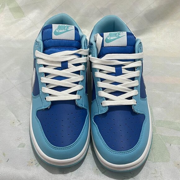 Nike Dunk Retro Qs Argon Blue And White Low Top Sneakers - Picture 4 of 6